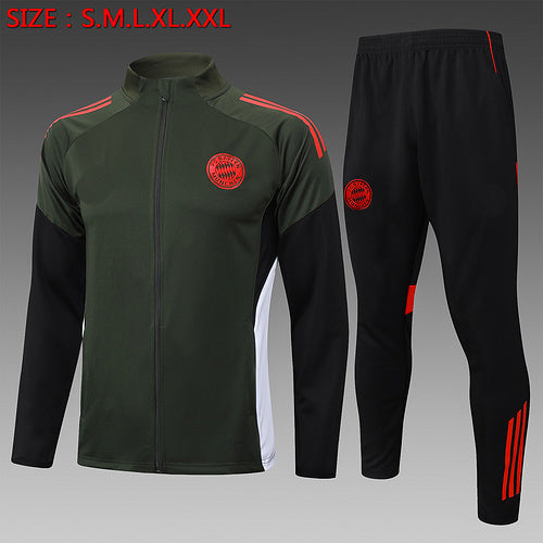 2025-26 Bayern Munich Black-White Adult long pull training suit