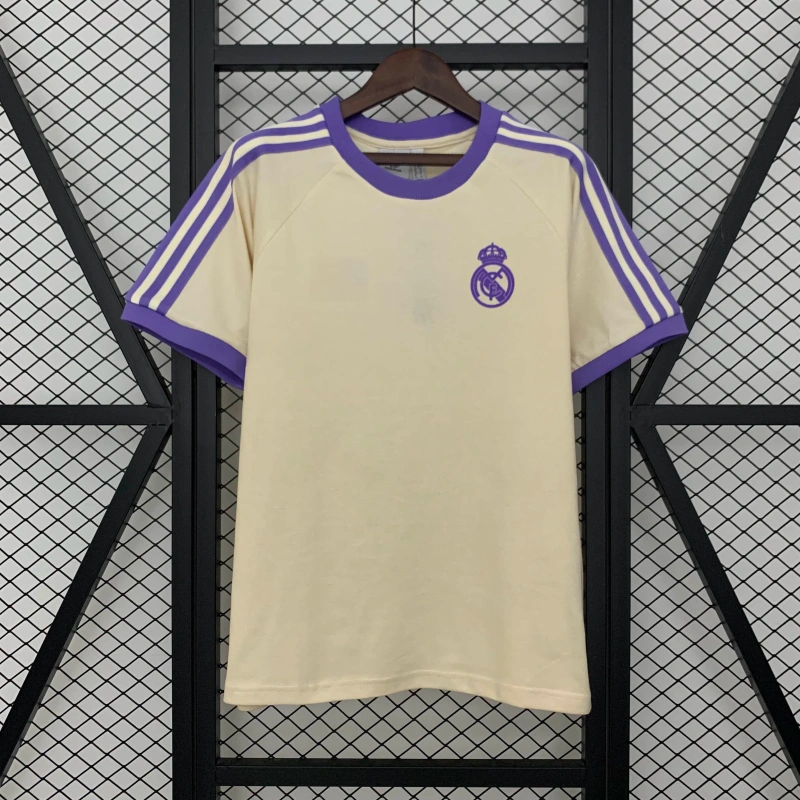 2025-26 Real Madrid Cotton T-Shirt off white