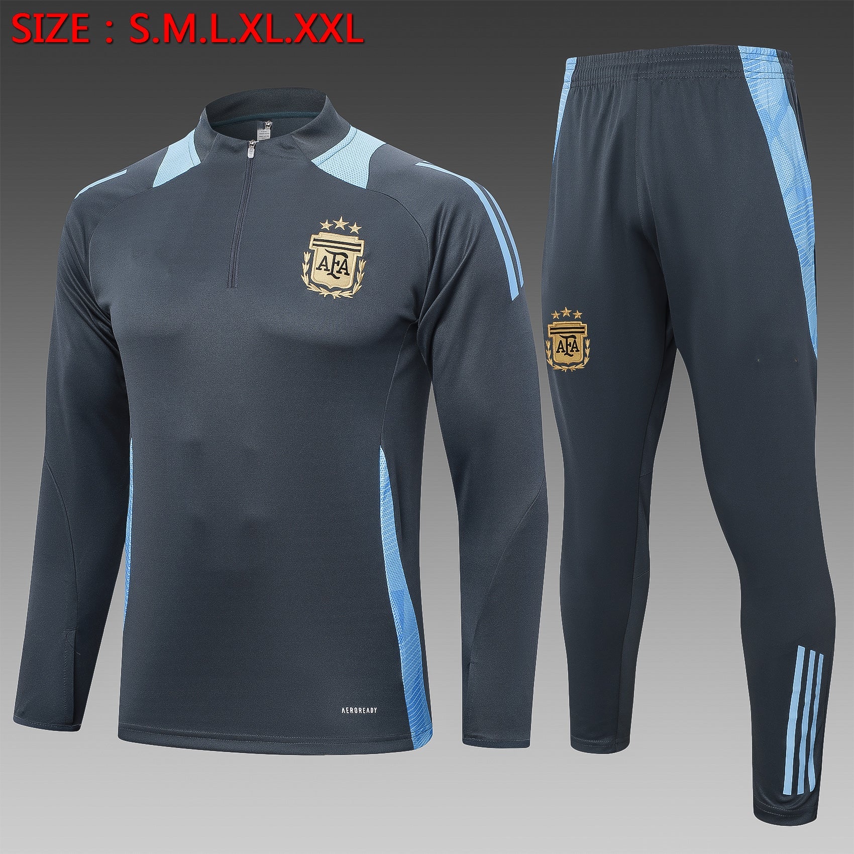 2024-25 Argentine Dark Grey Training Suit
