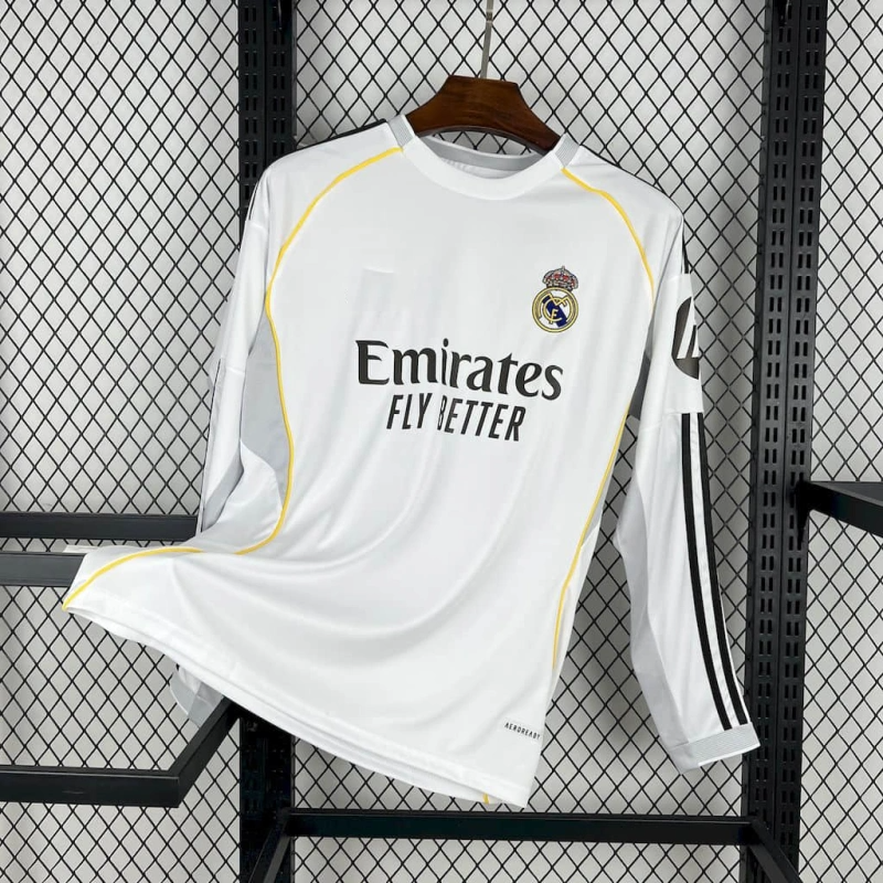 2025-26 Real Madrid Home Long Sleeve