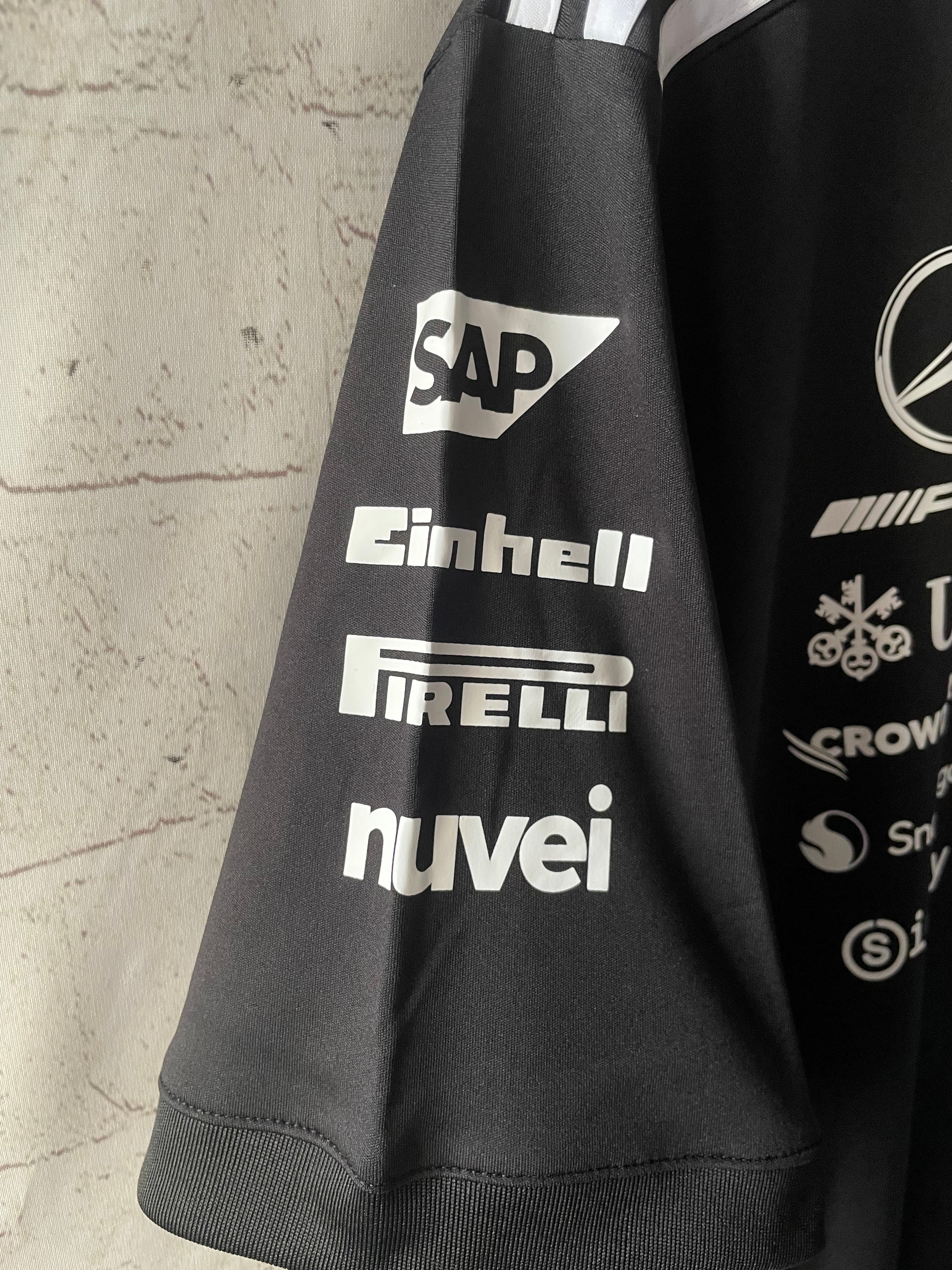 2025 F1 Formula One Racing Suit Mercedes Black Round Neck S-5XL