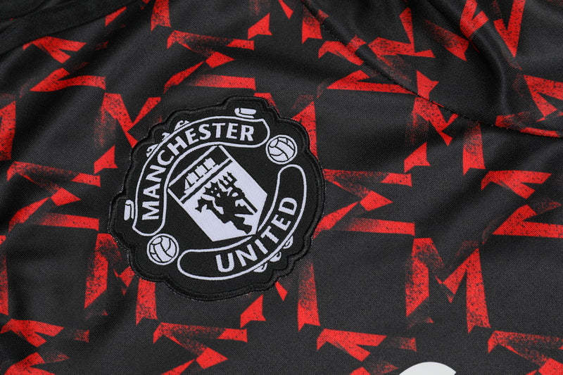 2024-25 Manchester United Red and Black Training Suit