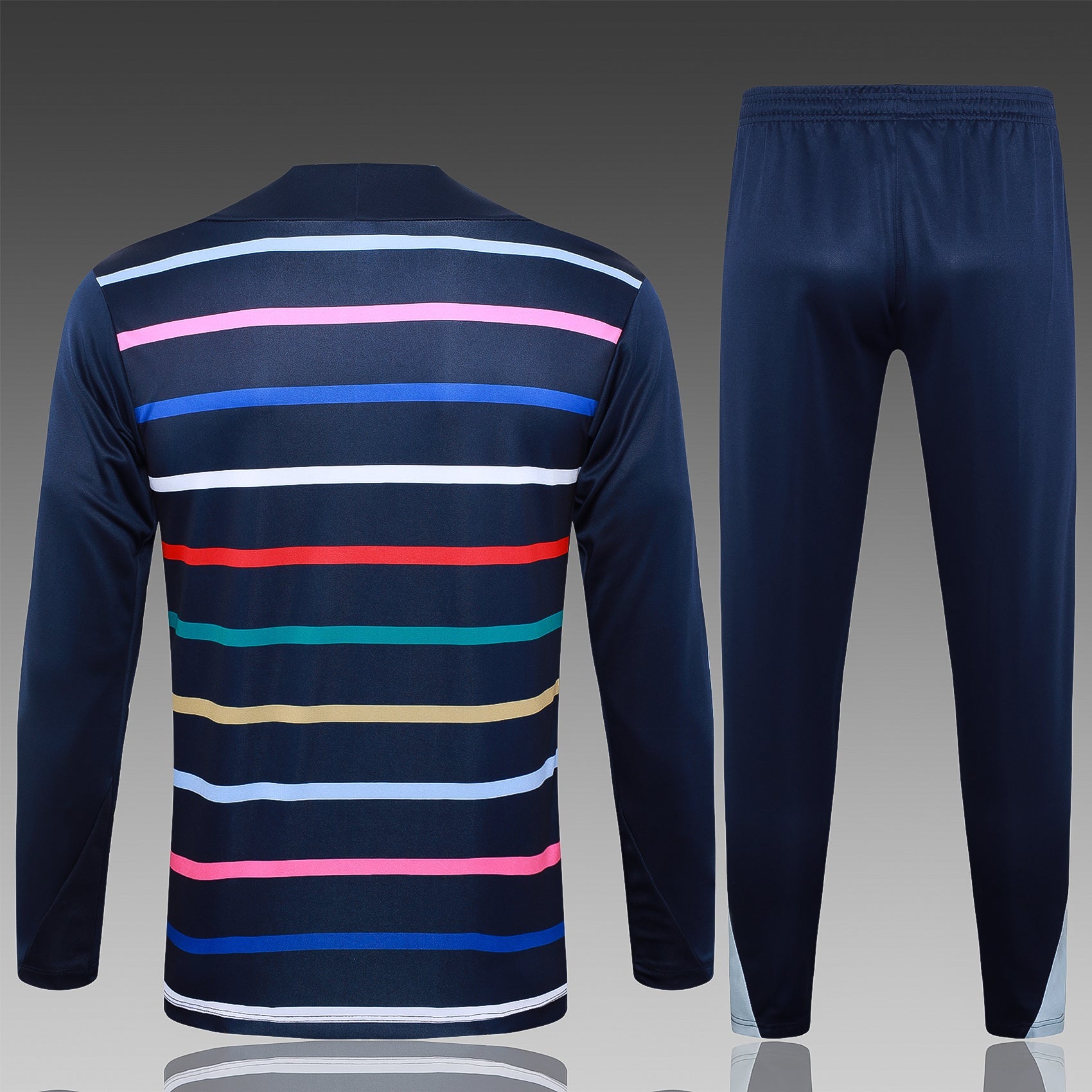 2024-25 French royal blue striped training suit
