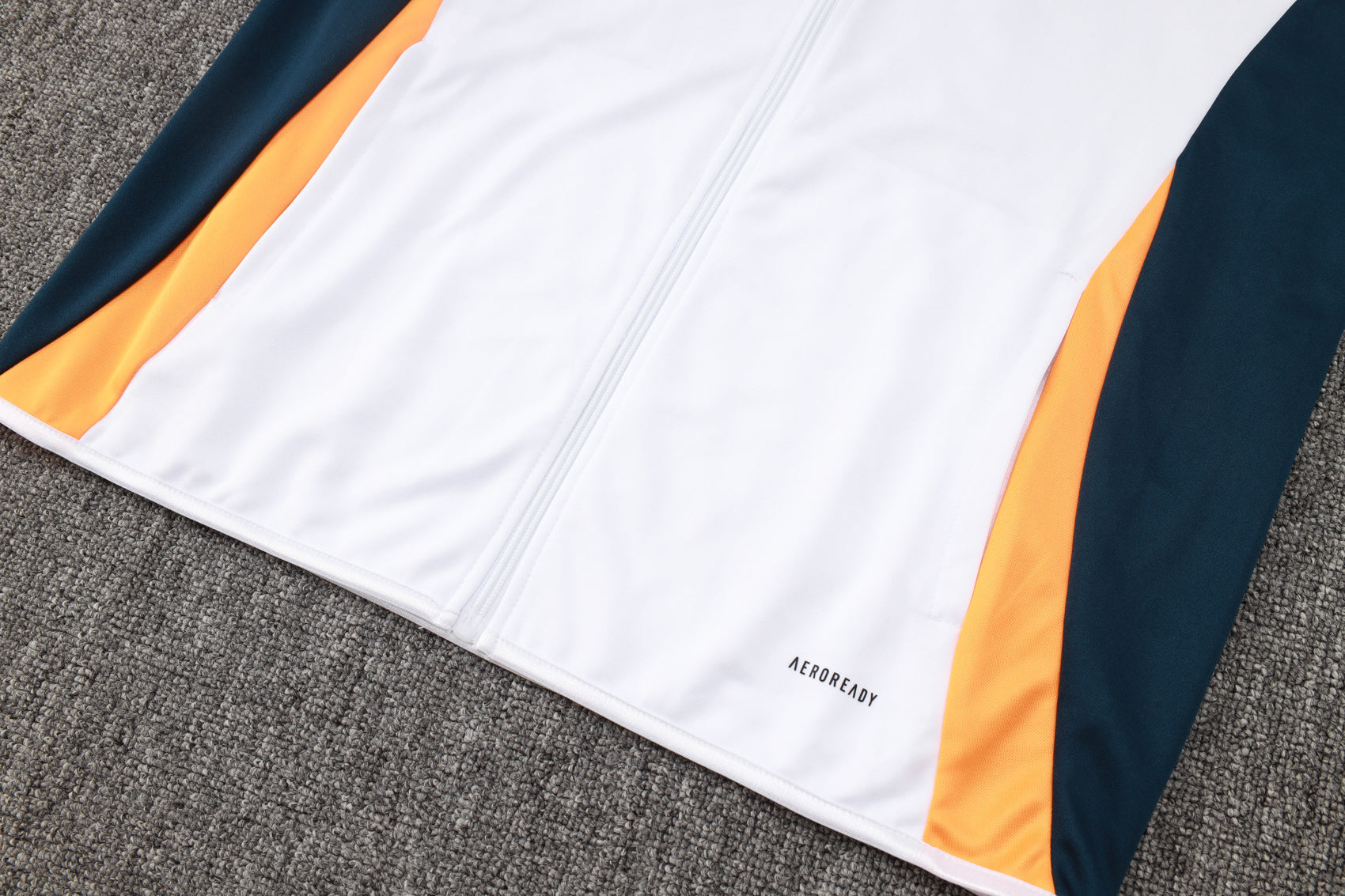 2024-25 Real Madrid White Training Suit Kit Long zipper
