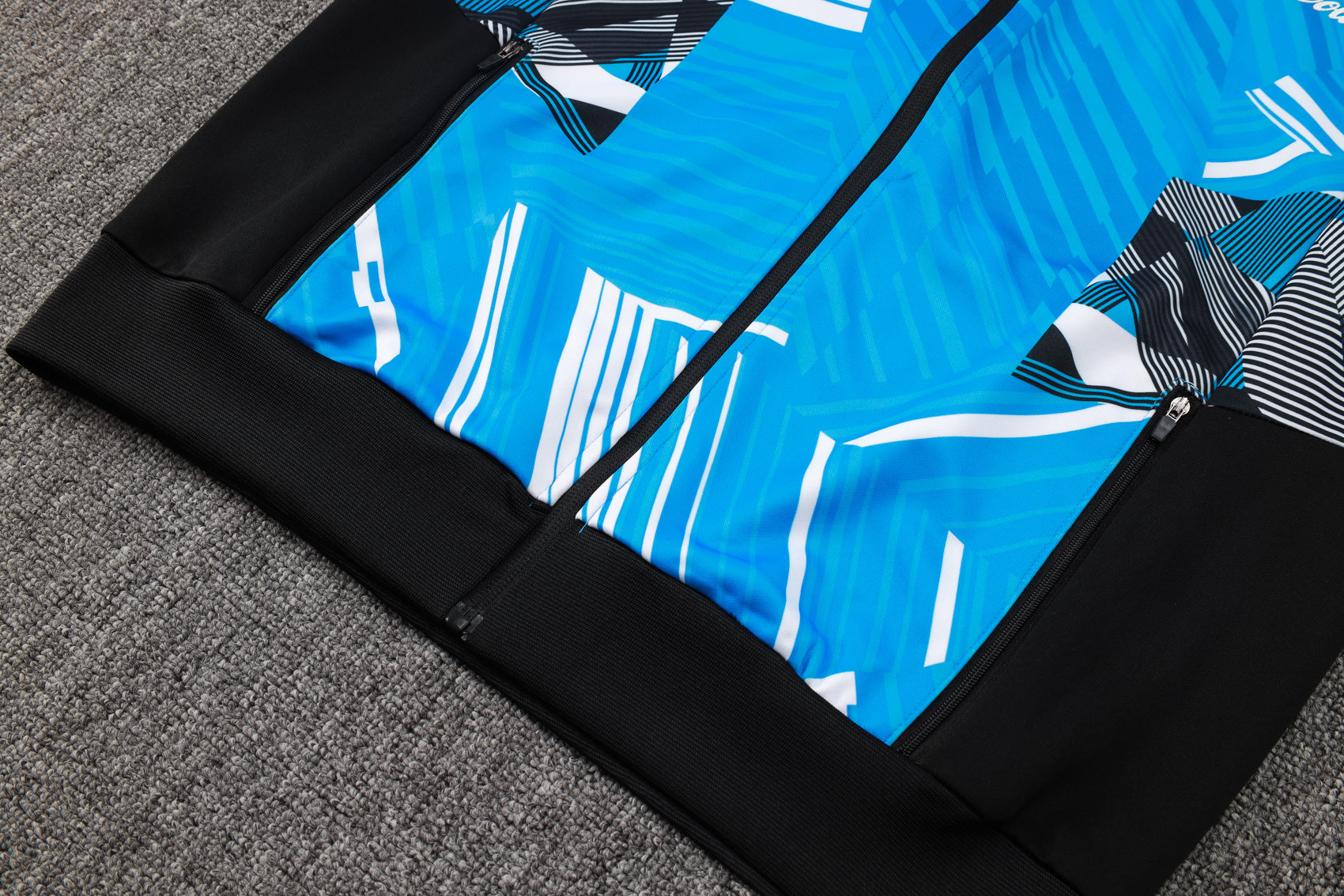 2024-25 Napoli Lake Blue Inkjet Long Pull Training Suit