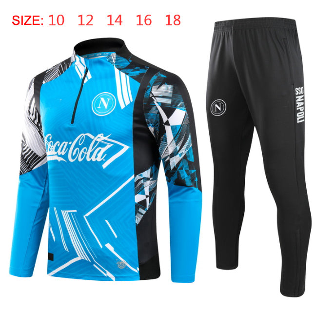 2024-25 Naples blue Training Suit Kids Size 10-18