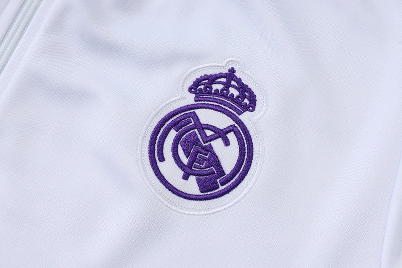 2025-26 Real Madrid White Adult long pull training suit