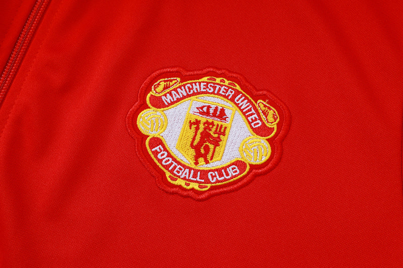 2025-26 Manchester United Red Adult long pull training suit