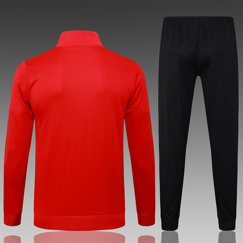 2025-26 Manchester United Red Adult long pull training suit