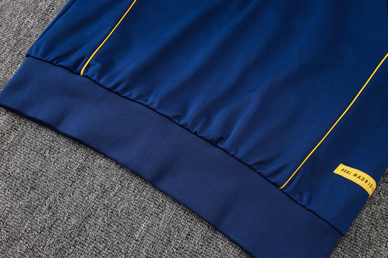 2025-26 Real Madrid Blue Adult long pull training suit