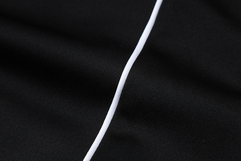 2025-26 Real Madrid Black-Yellow Adult long pull training suit