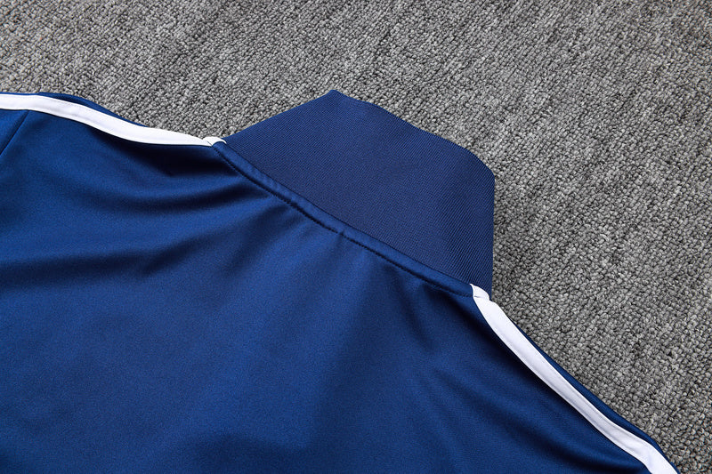 2025-26 Real Madrid Blue Adult long pull training suit