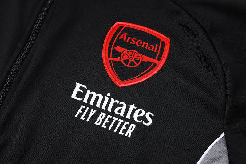 2025-26 Arsenal Black-Red-Green Adult long pull training suit