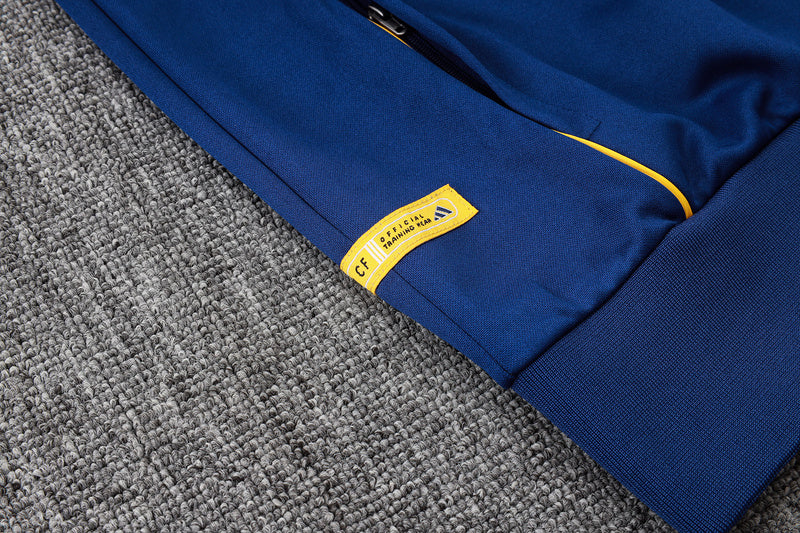2025-26 Real Madrid Blue Adult long pull training suit
