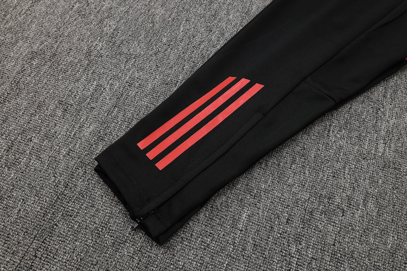 2025-26 Bayern Munich Black-White Adult long pull training suit