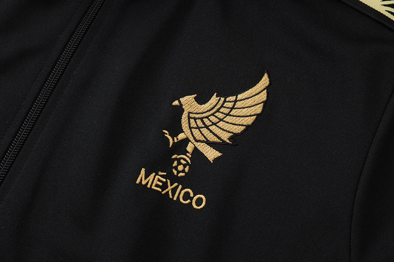 2025-26 M¨¦xico Black Adult long pull training suit