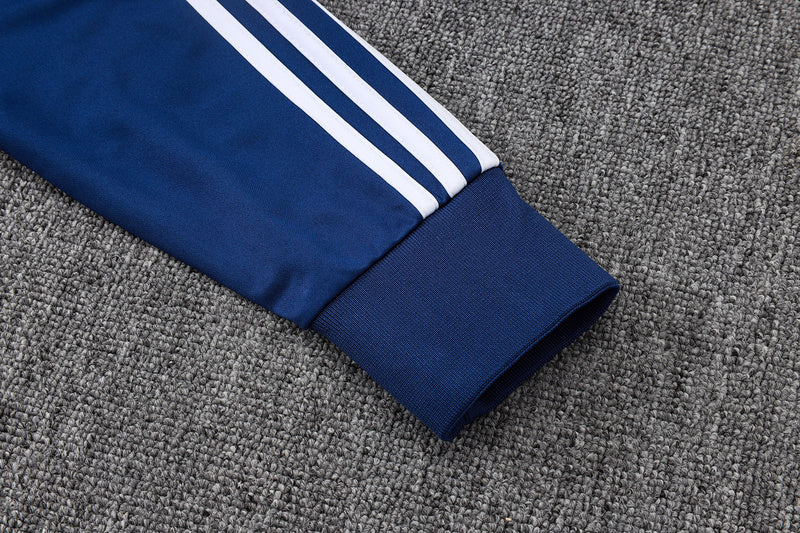2025-26 Real Madrid Blue Adult long pull training suit