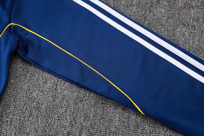 2025-26 Real Madrid Blue Adult long pull training suit