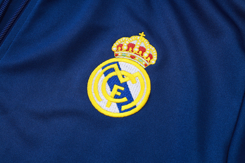 2025-26 Real Madrid Blue Adult long pull training suit