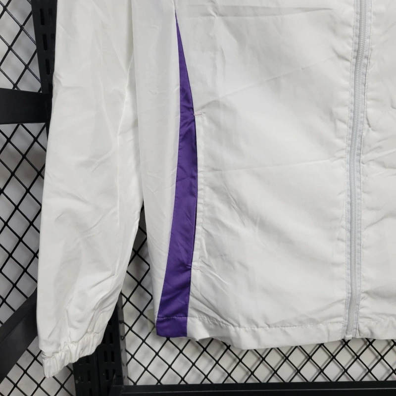 2025-26 Real Madrid White-Purple Windbreaker