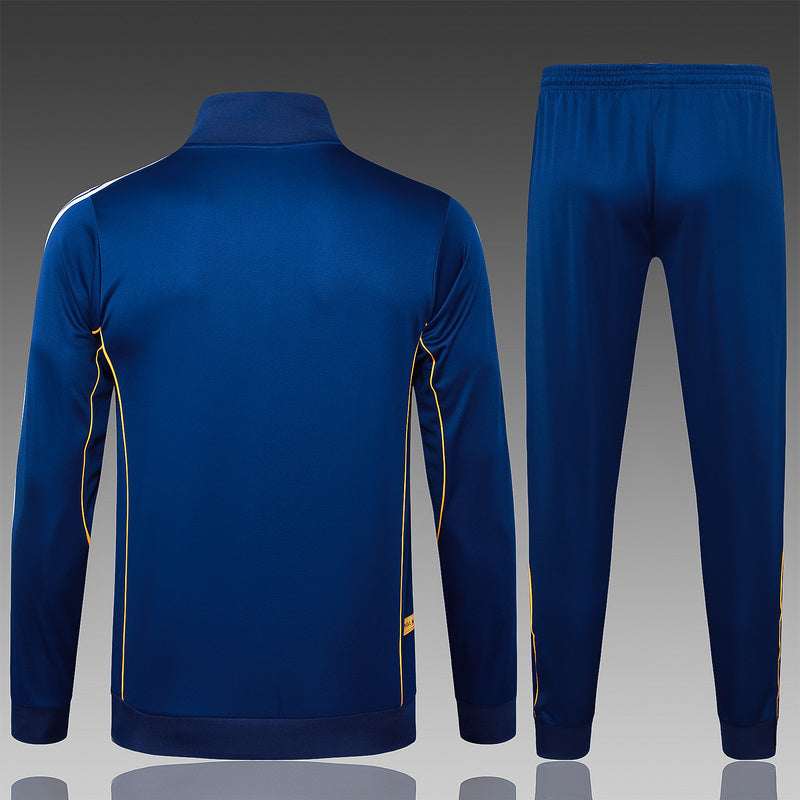 2025-26 Real Madrid Blue Adult long pull training suit