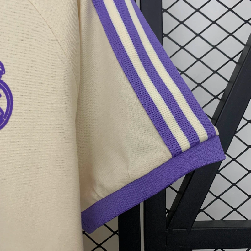 2025-26 Real Madrid Cotton T-Shirt off white