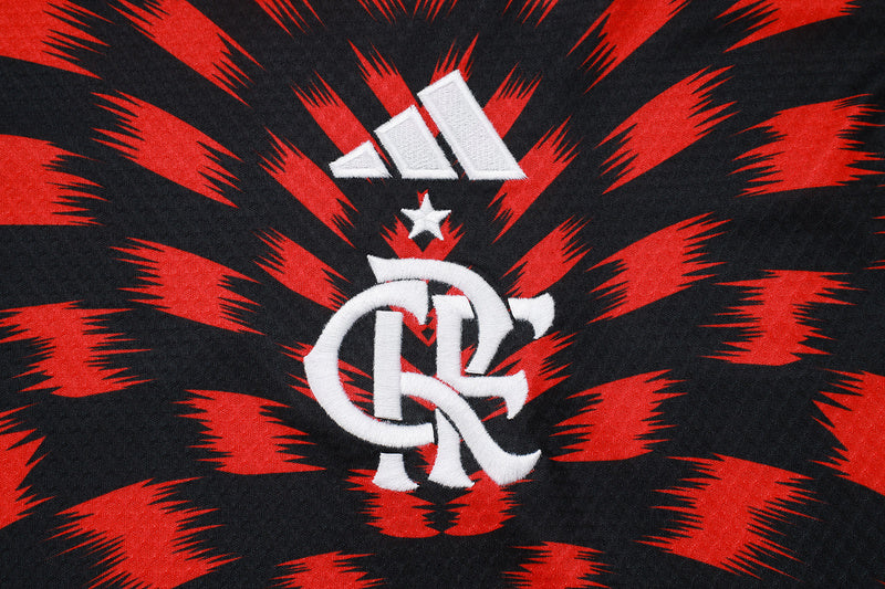 2025-26 Flamengo Pre-match Short-sleeved shorts training suit