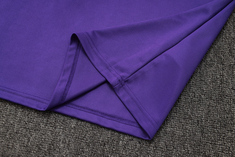 2025-26 Real Madrid Purple Adult long pull training suit