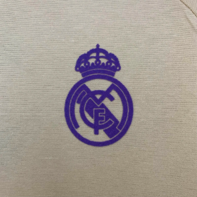 2025-26 Real Madrid Cotton T-Shirt off white