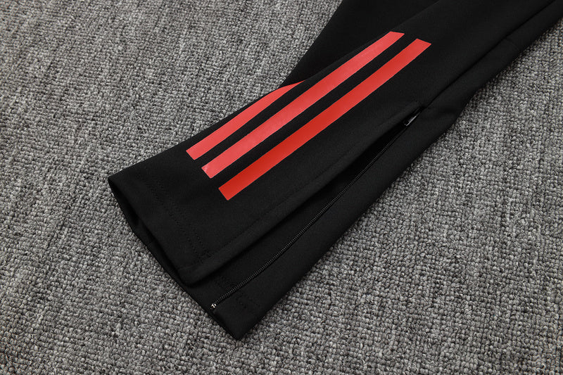 2025-26 Bayern Munich Black-White Adult long pull training suit