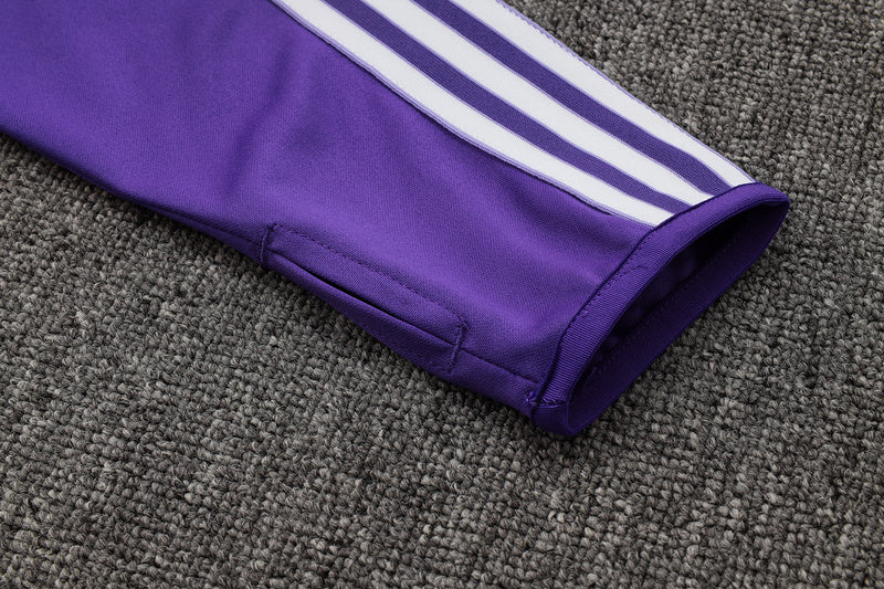 2025-26 Real Madrid Purple Adult long pull training suit