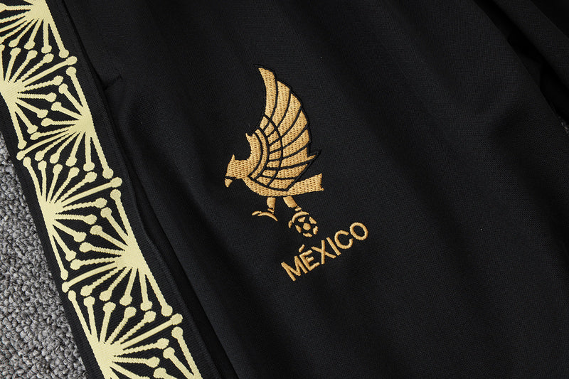 2025-26 M¨¦xico Black Adult long pull training suit