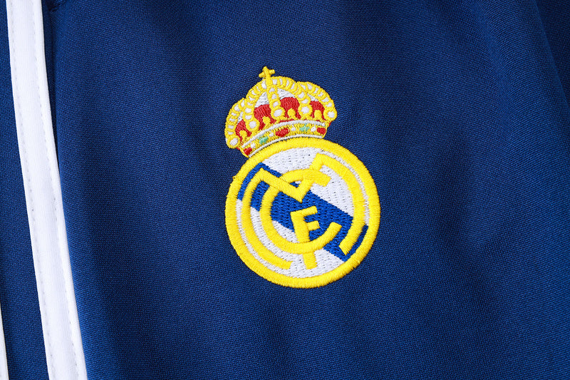 2025-26 Real Madrid Blue Adult long pull training suit