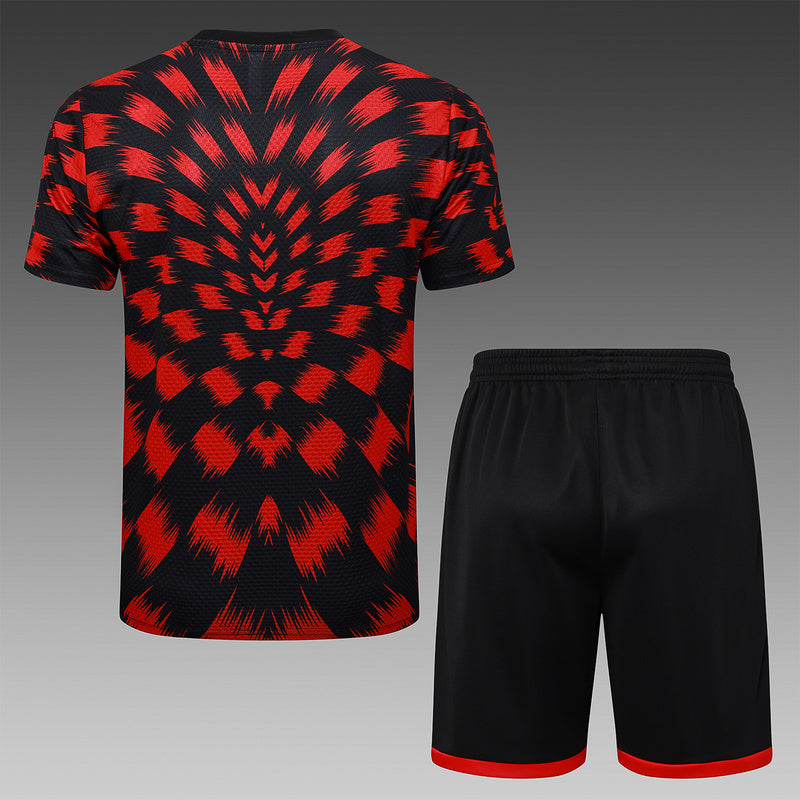 2025-26 Flamengo Pre-match Short-sleeved shorts training suit