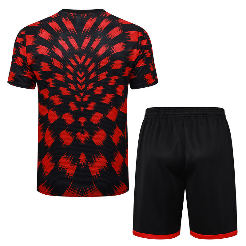 2025-26 Flamengo Pre-match Short-sleeved shorts training suit