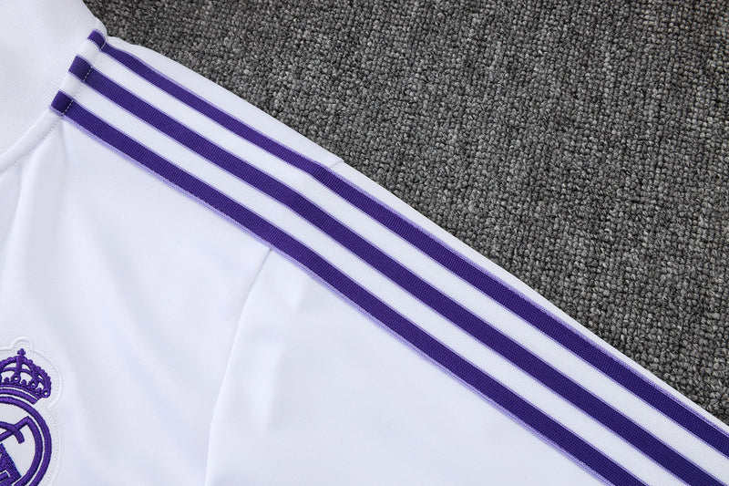 2025-26 Real Madrid White Adult long pull training suit