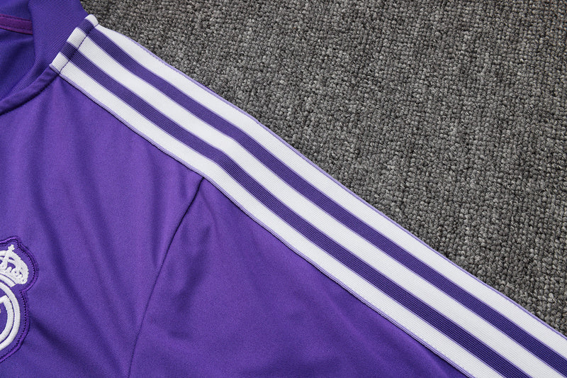 2025-26 Real Madrid Purple Adult long pull training suit