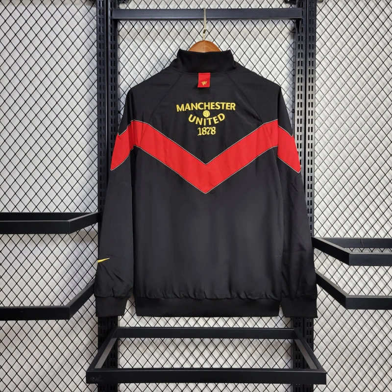 2025-26 Manchester United Black-Red 1878 Windbreaker