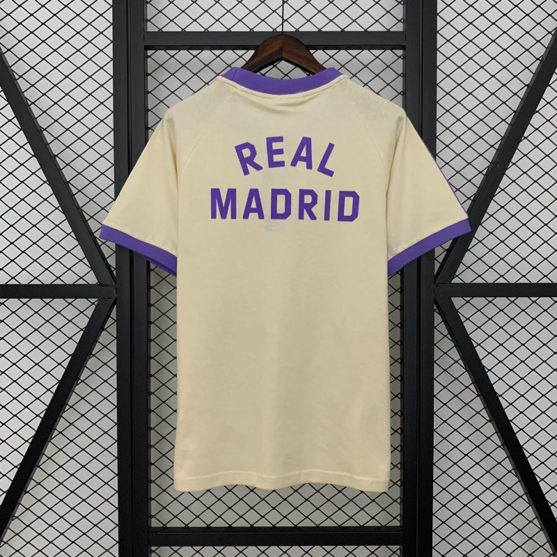 2025-26 Real Madrid Cotton T-Shirt off white