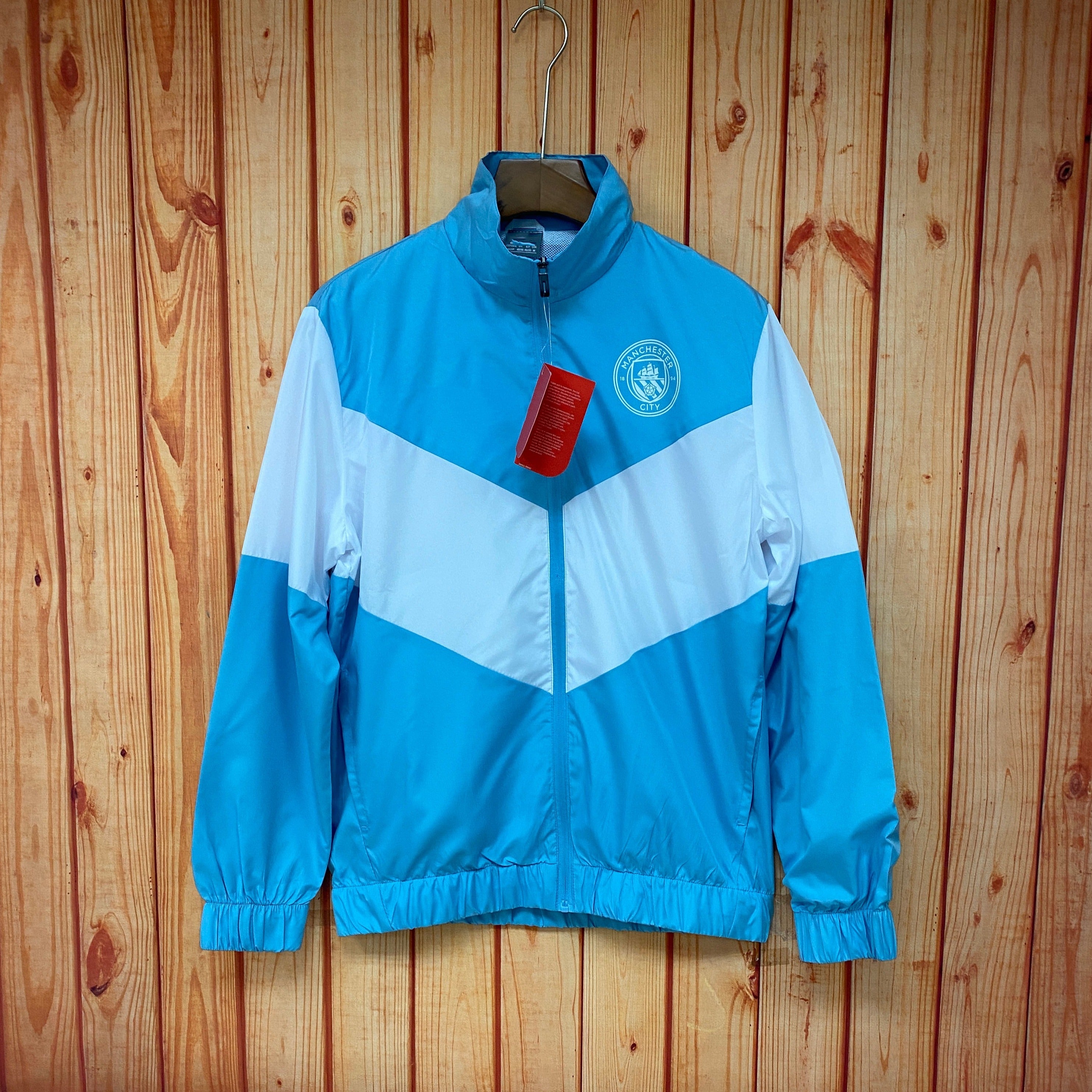 21-22 Manchester City Windbreaker Blue and White
