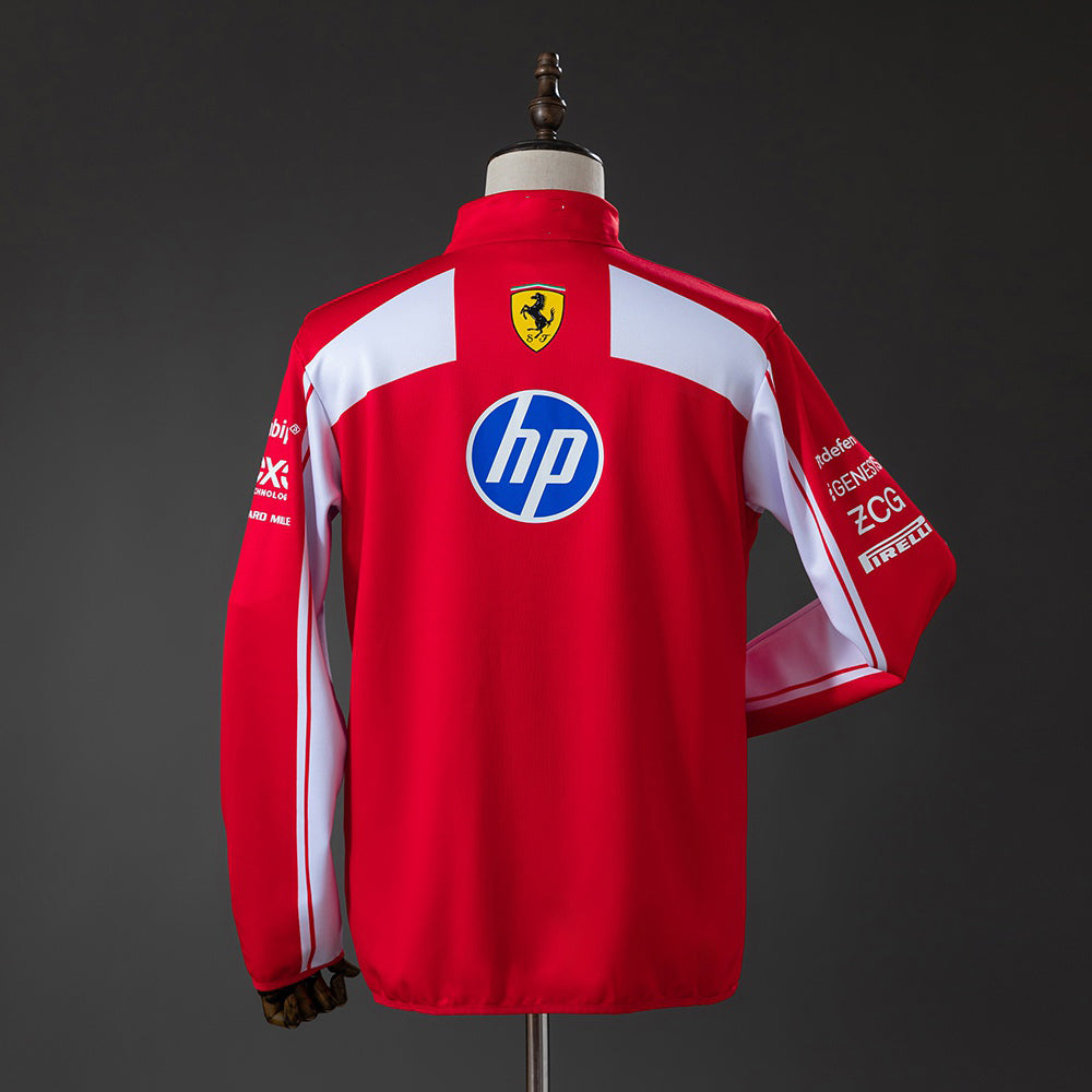2026 Formula One Racing Suit Scuderia Ferrari Red Full-Zip Jacket