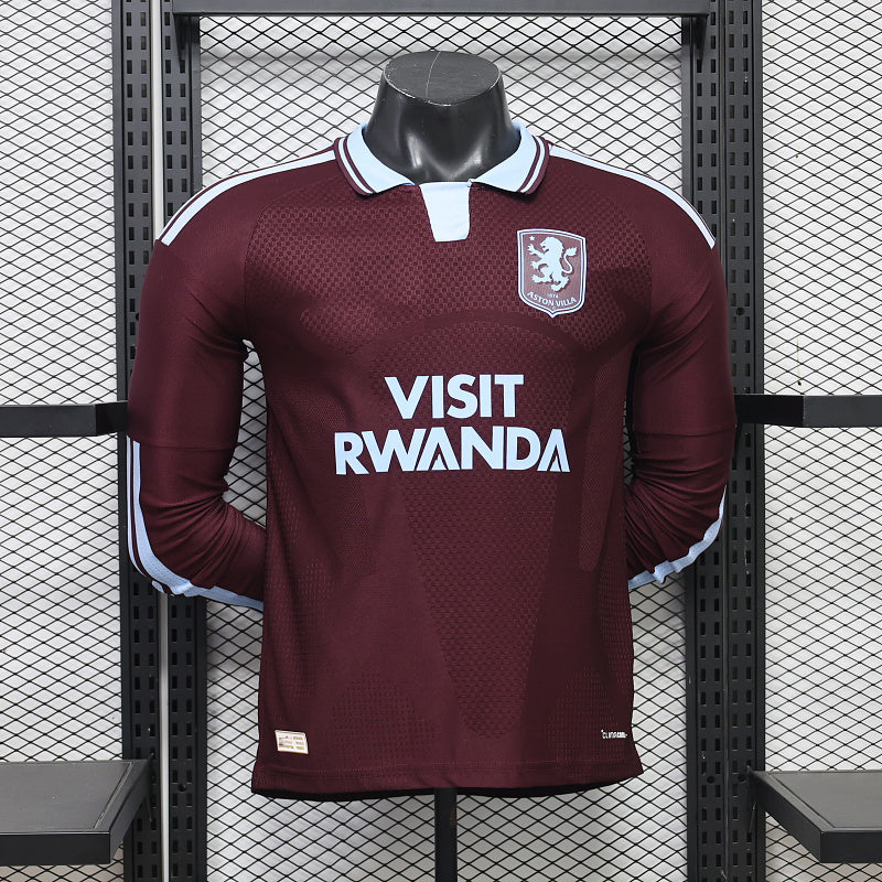 Versión de jugador de manga larga de la camiseta local del Aston Villa 2026-27