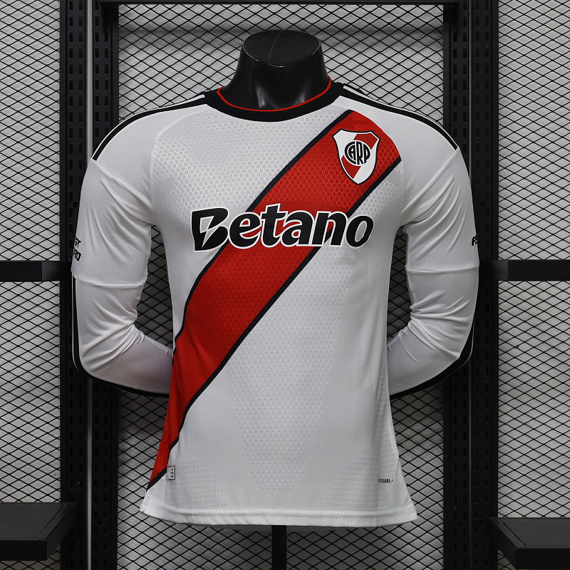 2026-27 River Plate Home Player Version Long Sleeve Football Jersey