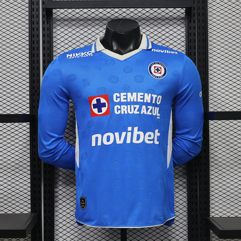 2026-27 Cruz Azul Home Player Version Long Sleeve Football Jersey