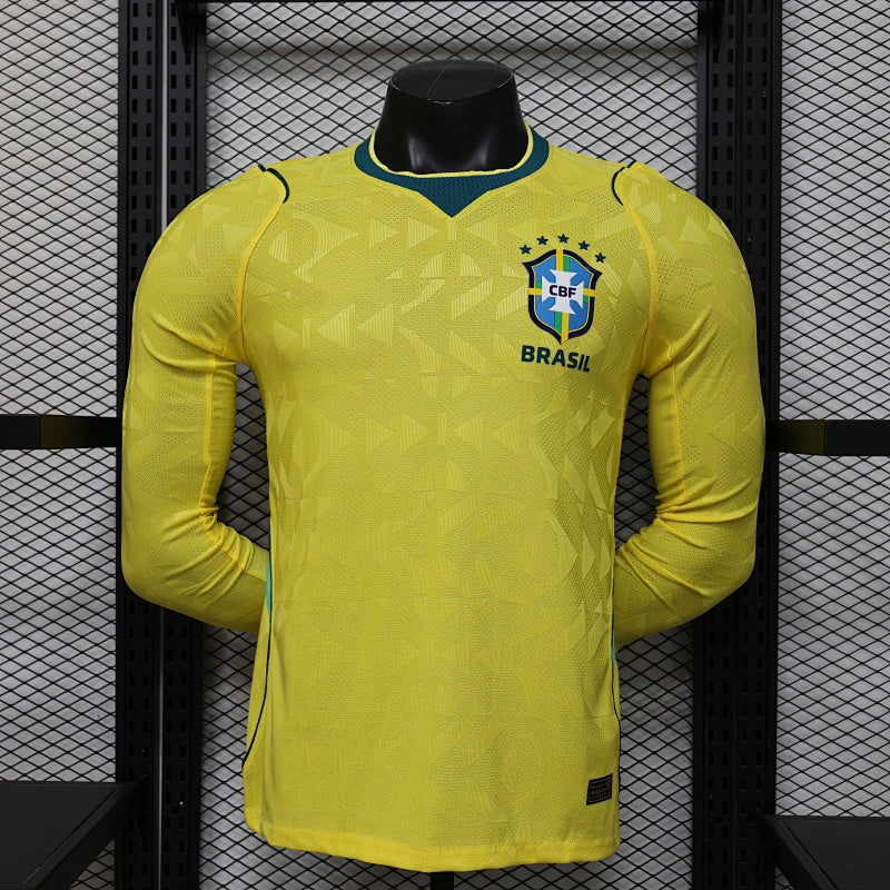 2026-27 Brazil Home Player Version Long sleeves