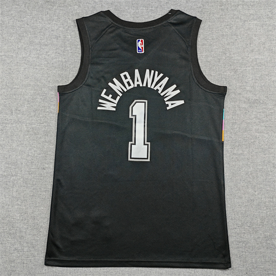 2026-27 NBA Spurs Black City Edition No.1 WEMBANYYAMA