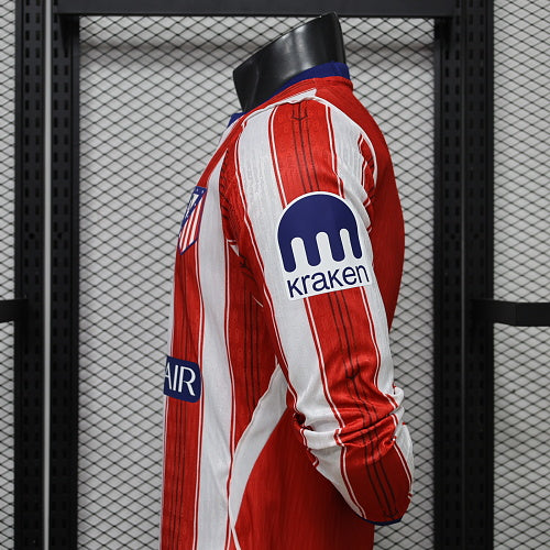 2026-27 Atletico Madrid Home Player Version Long Sleeve