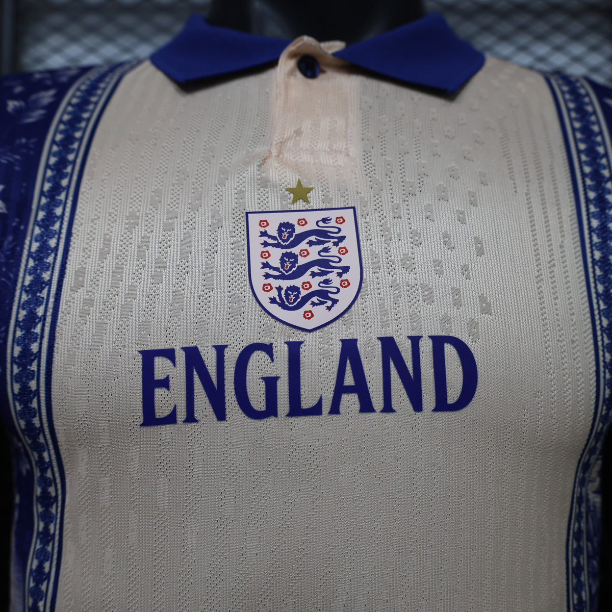 2026-27 England Blue Polo Player Version Football Jersey