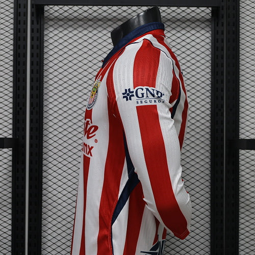 2026-27 Chivas Home Player Version Long Sleeve Football Jersey