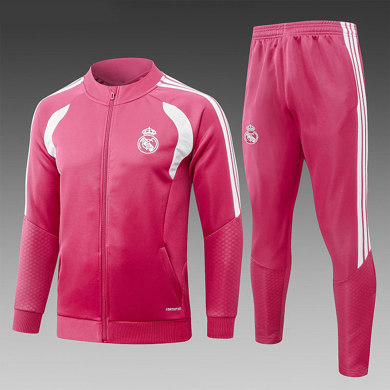 2026-27 Real Madrid Pink Long Zippered Training Suit